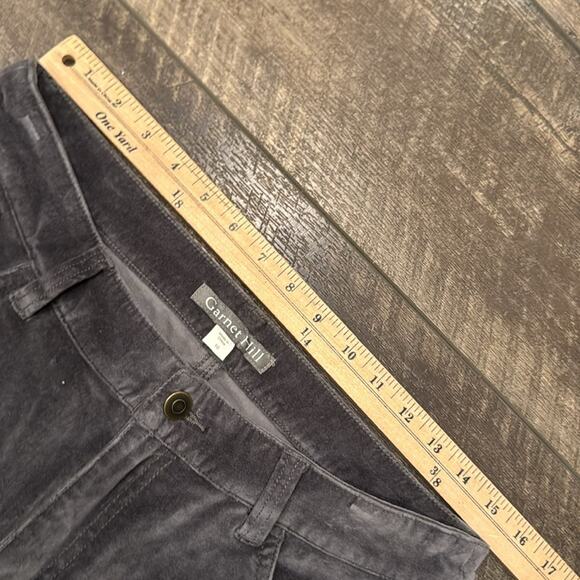 NWOT Garnet Hill Easy Slim Grey Velvet Pants Size 10 - Picture 6 of 9